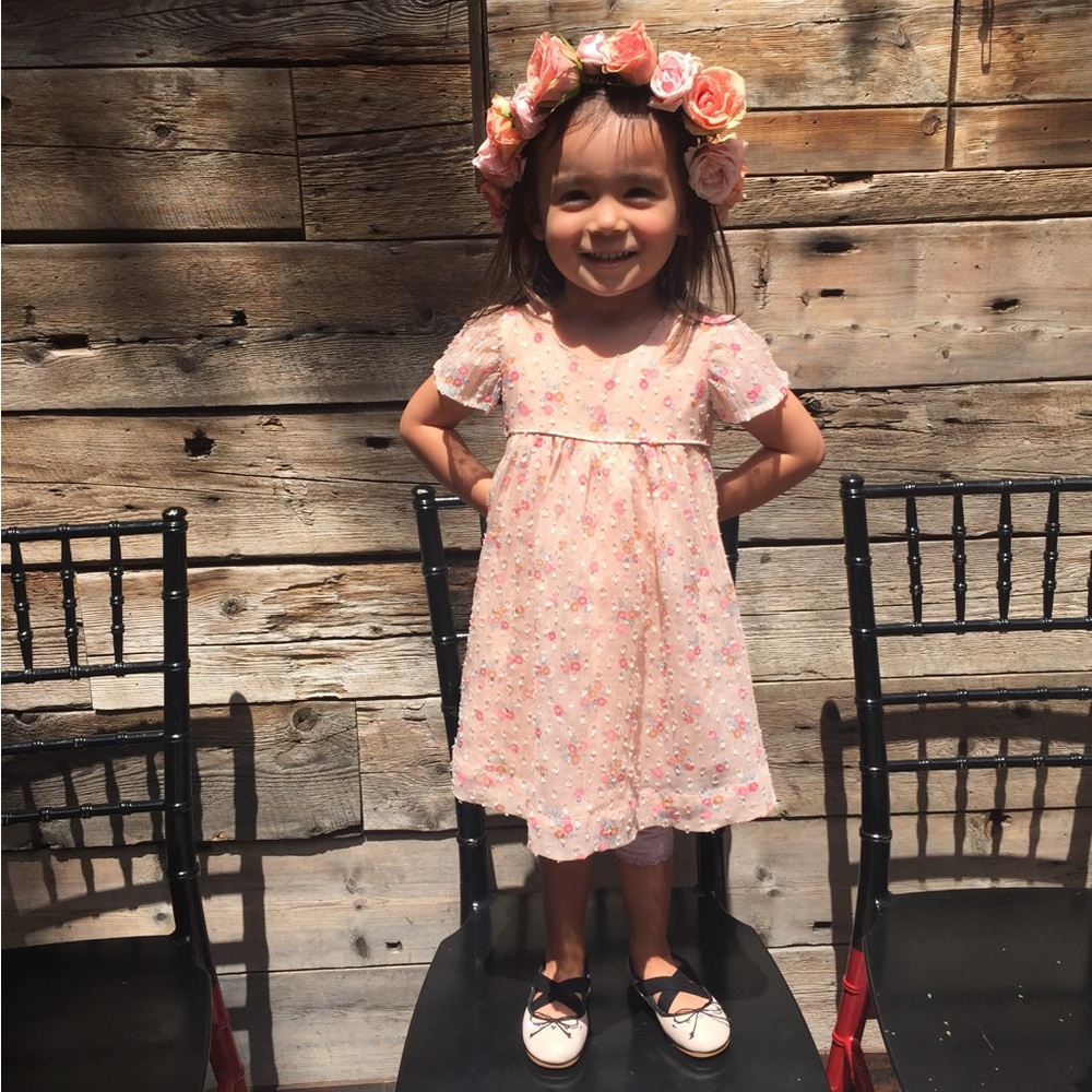*Moving Sale* Ruby & Bloom Toddler / Little Girl Short Sleeve Floral Dress